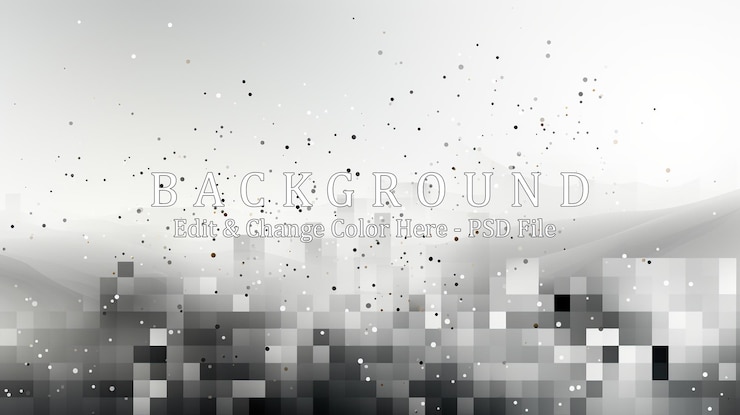 PSD abstract geometric black white and gray dot and squares pattern pixel background