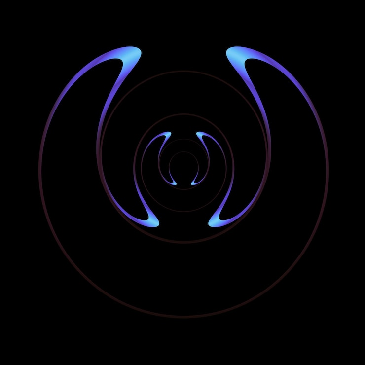 PSD abstract geometric blue circles design