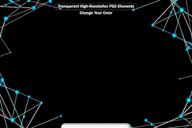 PSD confine geometrico astratto che collega i punti progettazione vettoriale della tecnologia digitale