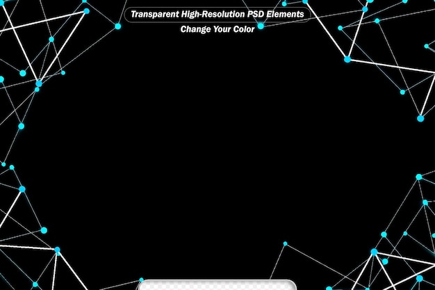 PSD confine geometrico astratto che collega i punti progettazione vettoriale della tecnologia digitale