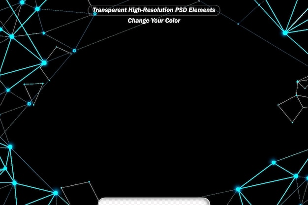 PSD confine geometrico astratto che collega i punti progettazione vettoriale della tecnologia digitale