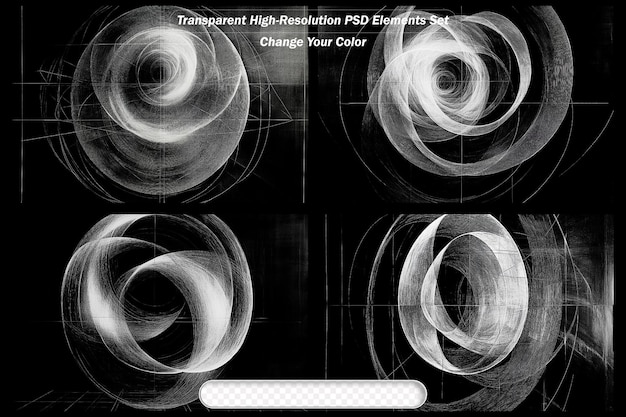 Abstract Geometric Chalk Patterns With PSD Elements for Creative Design