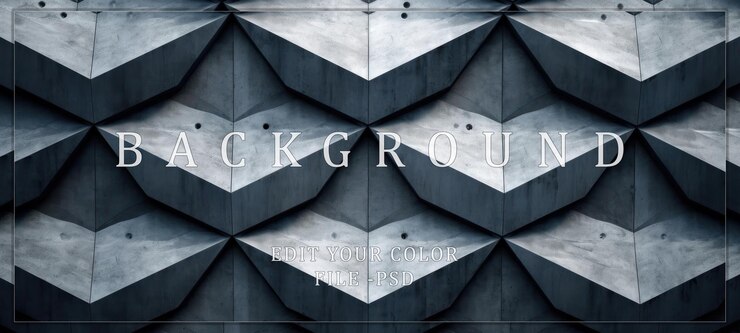 PSD abstract geometric concrete wall pattern