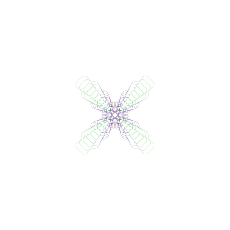 PSD abstract geometric flower pattern