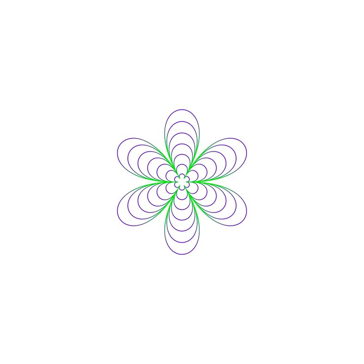 PSD abstract geometric flower pattern