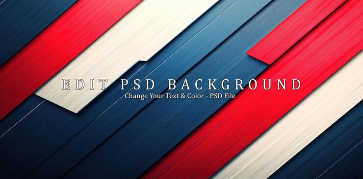 PSD abstract geometric pattern in red white and blue