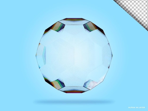 PSD abstract geometric shape futuristic dispersion glass material design 3d rendering