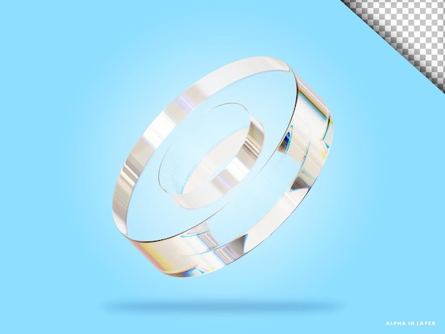 abstract geometric shape futuristic dispersion glass material design 3d rendering