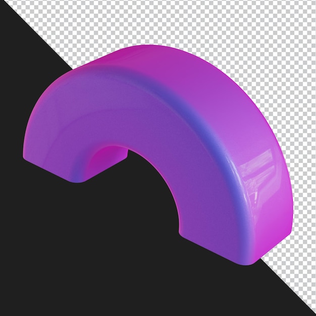 abstract geometric shape futuristic gradient material design 3d rendering