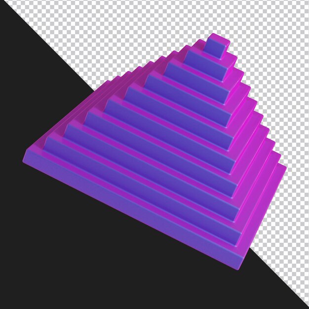 Abstract geometric shape futuristic gradient material design 3d rendering