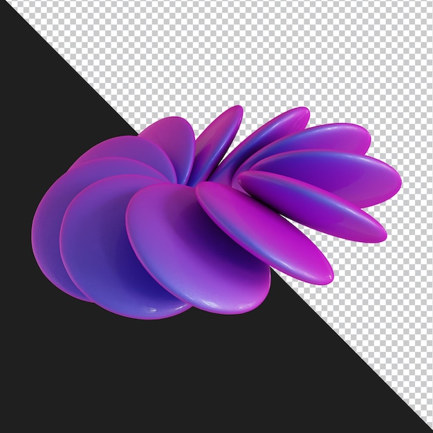 abstract geometric shape futuristic gradient material design 3d rendering