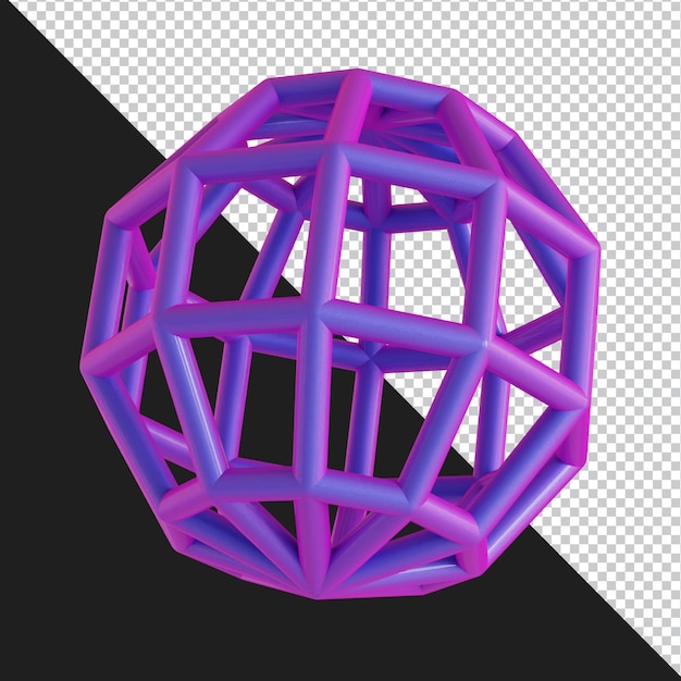 PSD Абстрактная геометрическая форма футуристический дизайн градиента материала 3d рендеринг