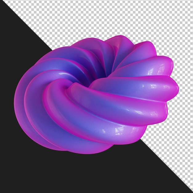 abstract geometric shape futuristic gradient material design 3d rendering