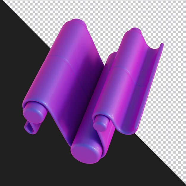 Abstract geometric shape futuristic gradient material design 3d rendering