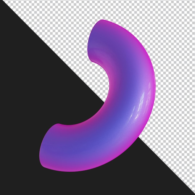 abstract geometric shape futuristic gradient material design 3d rendering