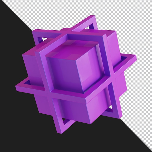 abstract geometric shape futuristic gradient material design 3d rendering