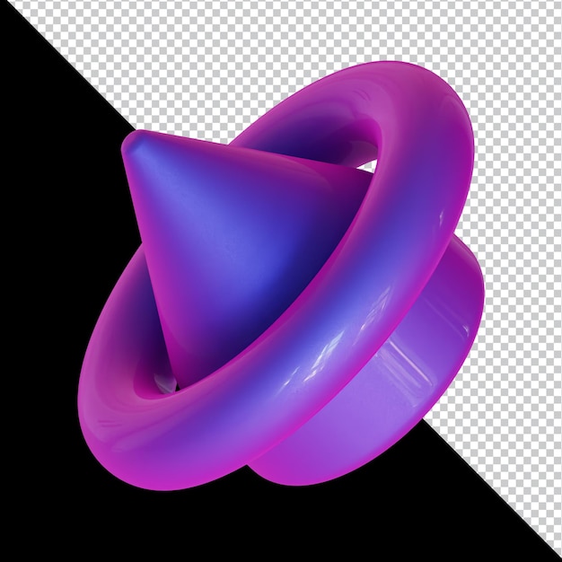 PSD abstract geometric shape futuristic gradient material design 3d rendering