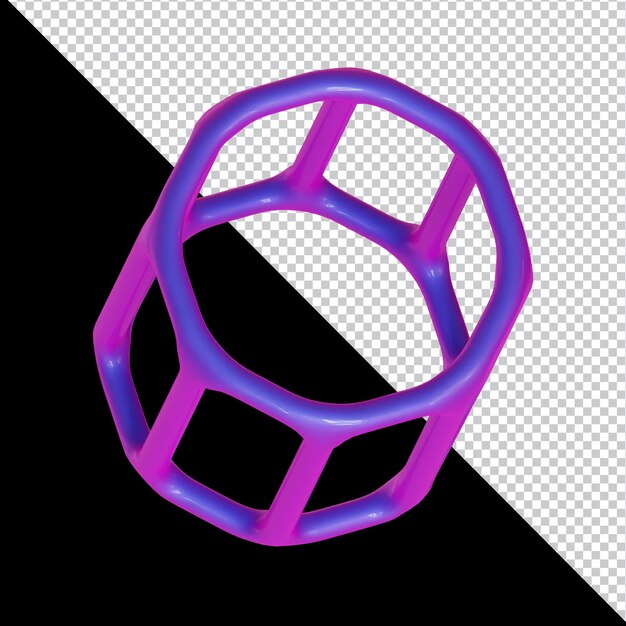 abstract geometric shape futuristic gradient material design 3d rendering