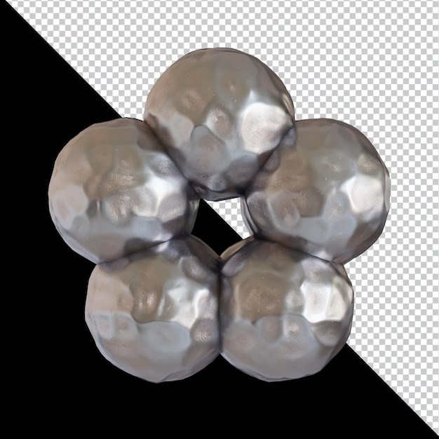 abstract geometric shape futuristic metal clay material design 3d rendering