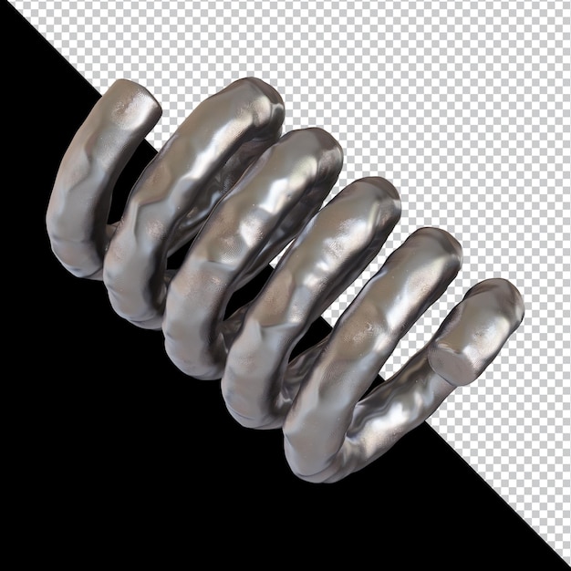 abstract geometric shape futuristic metal clay material design 3d rendering