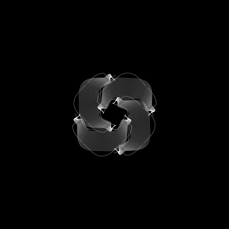 PSD abstract geometric swirl pattern