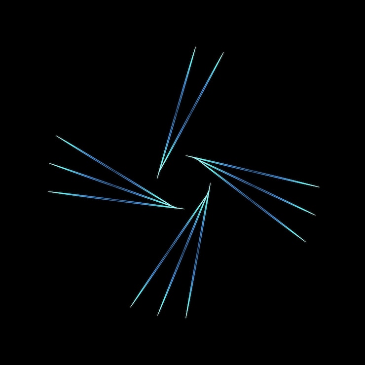 PSD abstract geometric swirl with light trails