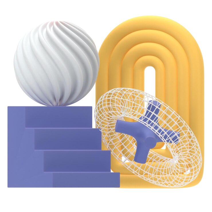 PSD abstract geometry 3d element