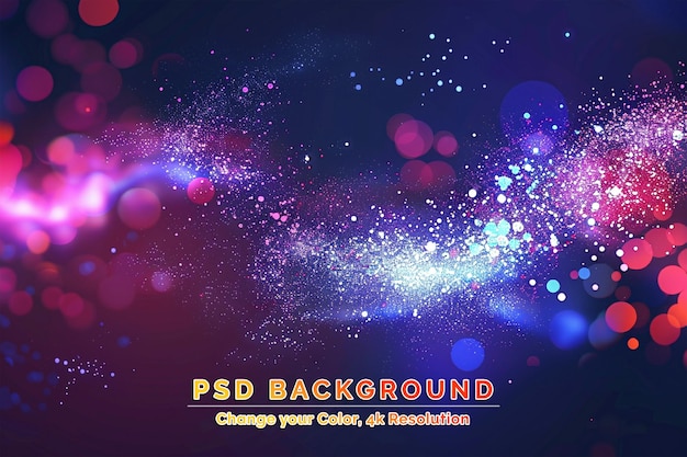 PSD abstract glittering background in neon lights