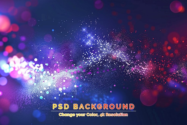 PSD abstract glittering background in neon lights