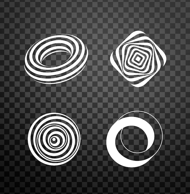 Abstract globe shape with swirl line for graphics on a transparent background