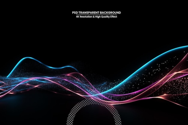 abstract glow waves shiny golden moving lines design element with glitter effect on dark background