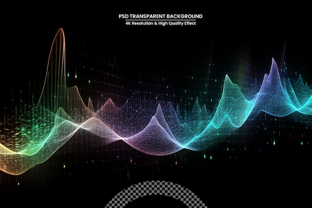 Abstract Glow Waves Shiny golden moving lines design element with glitter effect on dark background