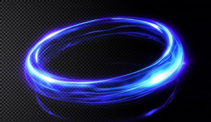 PSD abstract glowing blue light trails
