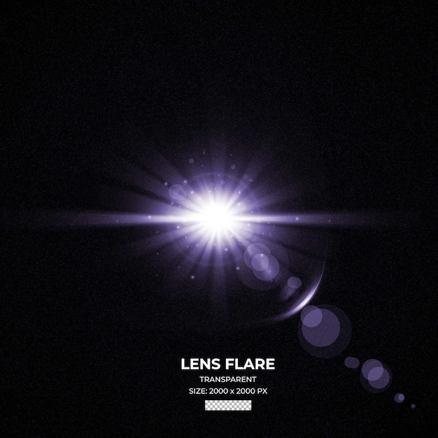abstract glowing light sun burst with digital lens flare effect on black background