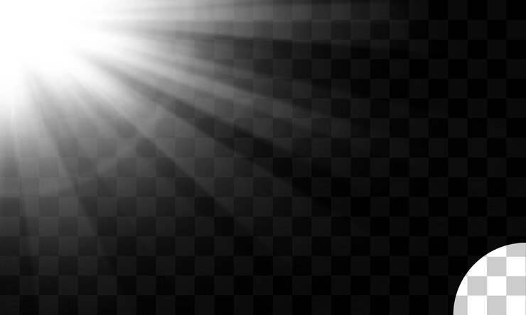 Abstract glowing light with digital lens flare