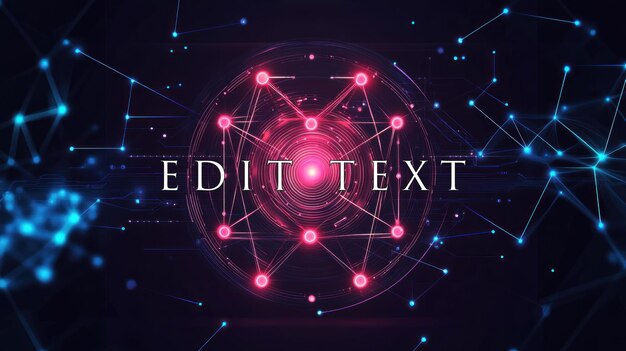 ノードと接続を持つ抽象的な輝くネットワーク球体