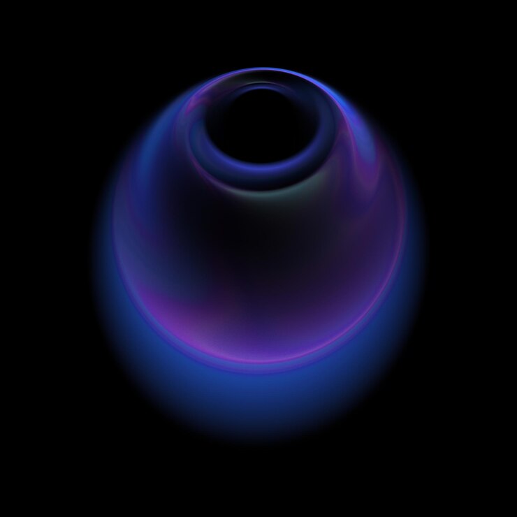 PSD abstract glowing orb in dark space