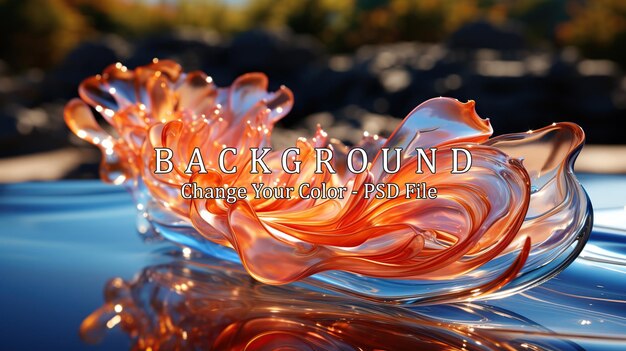 PSD abstract glowing wavy background