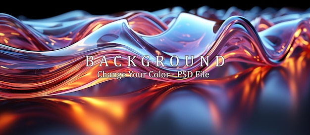 PSD abstract glowing wavy background