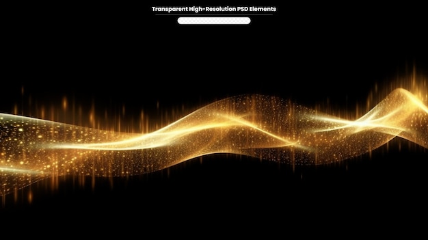 PSD 추상 금색 디지털 입자 먼지 및 빛 배경