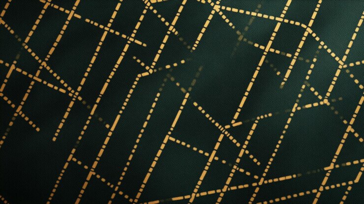 PSD abstract gold lines intersecting on dark green background