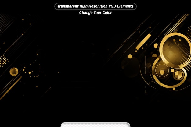 PSD abstract golden frame on the dark background