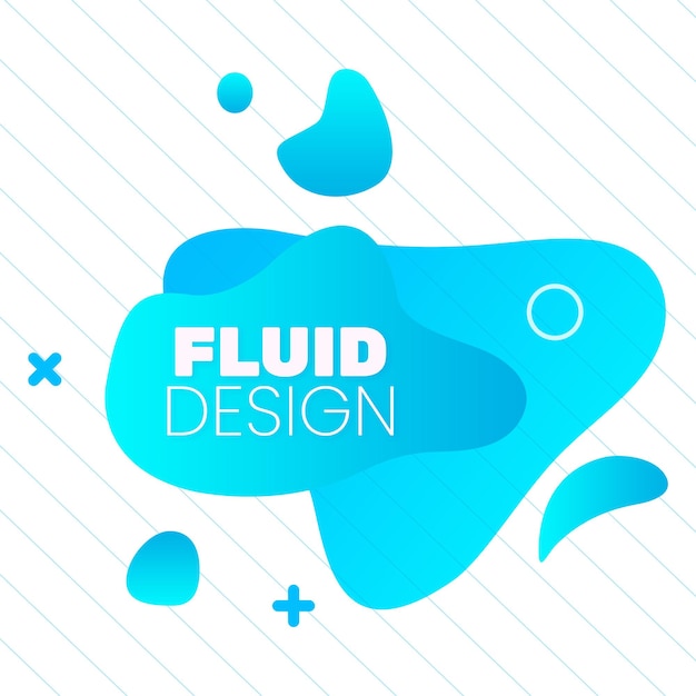 Abstract gradient fluid shapes banner