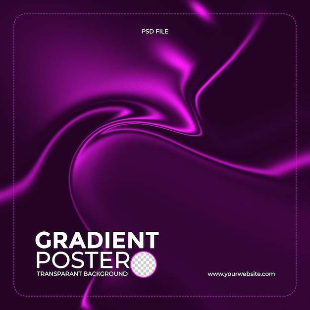 Abstract Gradiëntposter met doorzichtige achtergrond