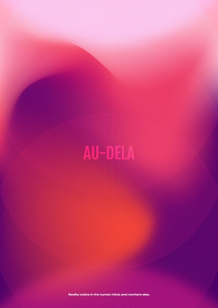 PSD abstract graphic with gradient color poster