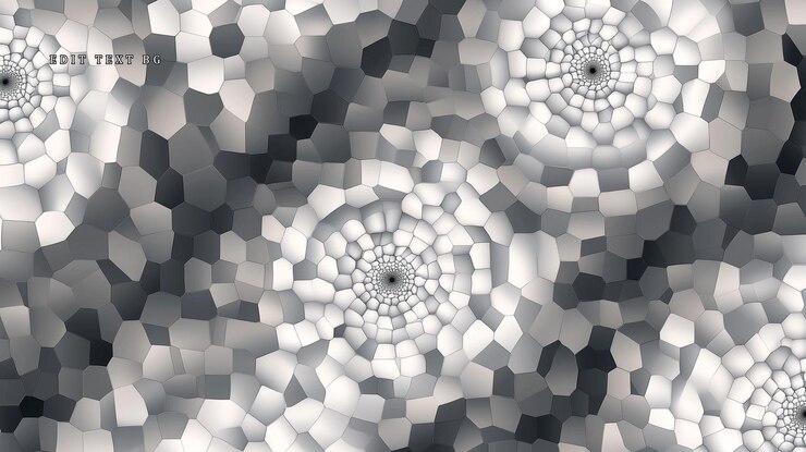 PSD abstract grayscale mosaic pattern with swirling spirals
