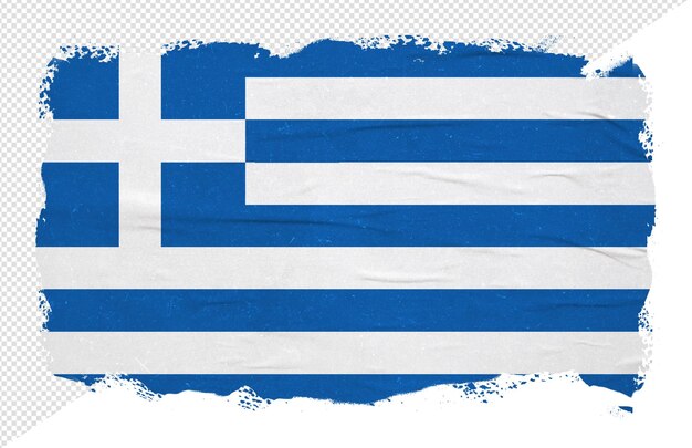 PSD abstract greece flag with ink brush stroke effect