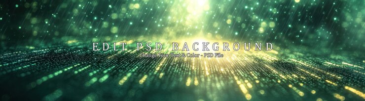 PSD abstract green and gold light