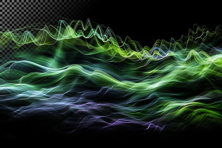 PSD abstract green wave energy