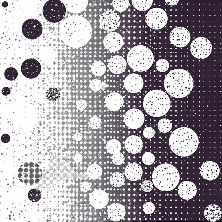 PSD abstract grunge halftone circles textured background design